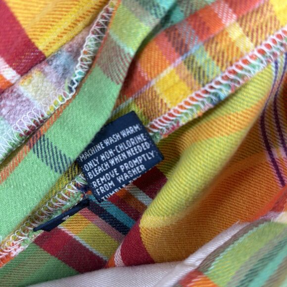 Polo Ralph Lauren Shorts Mens 36 Tyler Orange Green Loud Plaid Preppy‎ Pleated - Picture 11 of 12